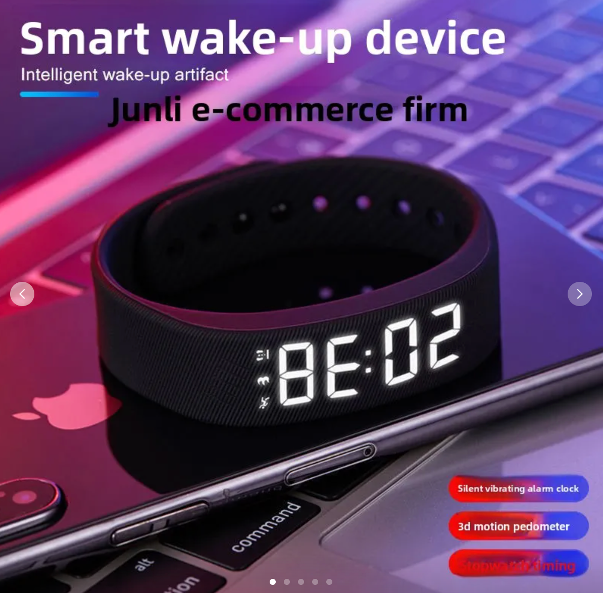 Vibration Alarm Wrist Watch